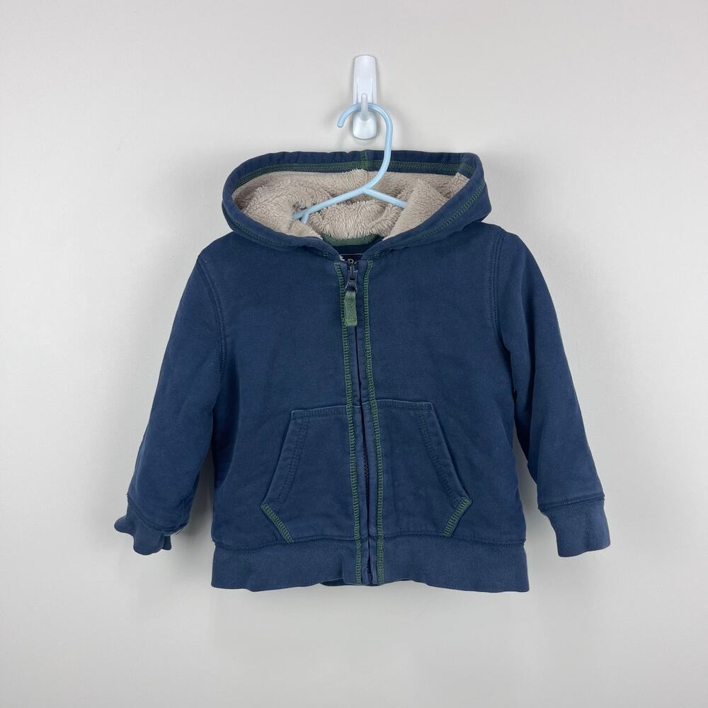 L.L. Bean Navy Sherpa Fleece Lined Hoodie Sweatshirt 2T